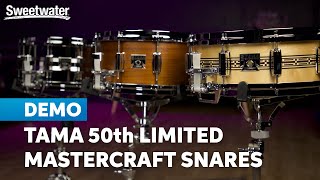 TAMA 50thanniversary Mastercraft Snare An Artwood Rosewood amp Steel Trio [upl. by Herv]