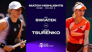 Iga Swiatek vs Lesia Tsurenko  2023 Rome Round 3  WTA Match Highlights [upl. by Odlareg874]