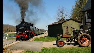 Ostern auf der Weißeritztalbahn mit Zweizugbetrieb 19042019 [upl. by Edeline]