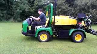 John Deere ProGator with HD200 Sprayer  PowercutUK [upl. by Yedoc429]