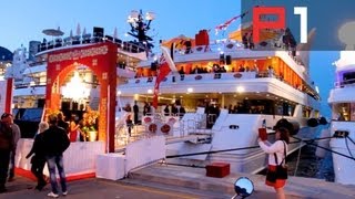 EXCLUSIVE F1 party on biggest yacht in Monaco [upl. by Eiramrebma]