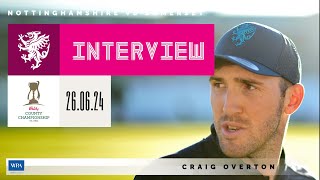 INTERVIEW Craig Overton assesses draw at Trent Bridge [upl. by Demah773]