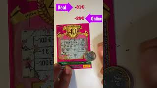 Rubbellose Real gegen Online Tag 2 von 8 shorts rubbellose lotto [upl. by Shu]