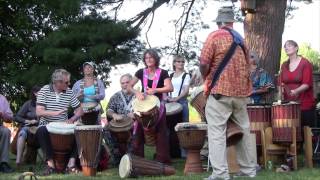 Fanga  Georgina Community Drum Circle Eaglewood Folk Festival 2013 [upl. by Idnor]