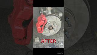 Chevy Caliper Painting and Rotor Change 🔥🏎️ car automobile chevolet cartok chevycruze chevy [upl. by Cirdes]