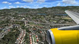 A320 quotvuelingquot Landing at Bilbao FSX [upl. by Anear]