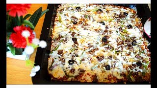 Pourable Instant Pizza  Perfect Pizza sauce  Family Pizza [upl. by Theron527]