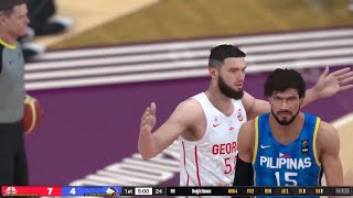 NBA 2K24 Live Simulation Georgia vs Gilas Pilipinas  FIBA Olympic Qualifiers 2024 [upl. by Threlkeld814]