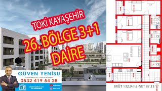 TOKİ KAYAŞEHİR 26 BÖLGE 31 ÖRNEK DAİRE başakşehir toki kayabaşı [upl. by Siroval]