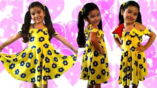 Cómo hacer un VESTIDO de NIÑA fácil 👧 sin botones ni cierres Patrones Gratis  Easy Girl Dress 👗 [upl. by Harbert843]