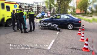 LOOK nieuws Motor ramt auto op Mozartlaan [upl. by Yatnahs344]