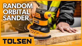 TOLSEN 350W Random Orbit Sander with 6 Variable Speed 600013000min [upl. by Darbee]