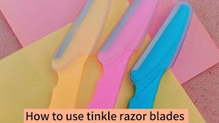 How to use tinkle razor How to shave your face women What to apply before shaving face women [upl. by Oemac]