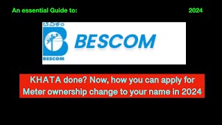 BESCOM name change Online amp Offline  Documents required [upl. by Adnovaj98]