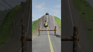 Cars amp Bus vs Log Bridge  BeamNG Drive [upl. by Nynahs885]