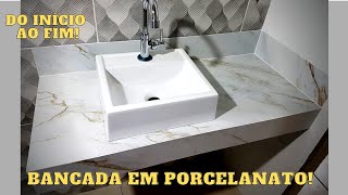 Como fazer BANCADALAVATÓRIO em PORCELANATO O mais COMPLETO do YouTube Do início ao fim [upl. by Veal107]