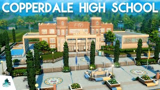 COPPERDALE ACADEMY HIGH SCHOOL  Sims 4 High School Years Expansion Pack Speed Build No CC [upl. by Dunham]