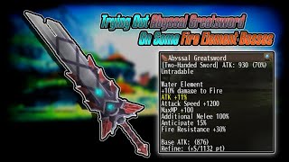 Toram Online  Trying Out Abyssal Greatsword On Some Fire Element Bosses [upl. by Baird872]