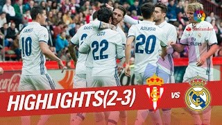 Resumen de Sporting de Gijón vs Real Madrid 23 [upl. by Himelman]