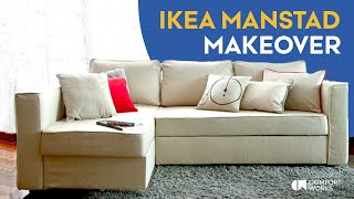 IKEA Manstad Sofa Bed Makeover  Comfort Works Sofa Covers [upl. by Attiuqahs]