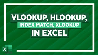 LOOKUP Functions in Excel VLOOKUP HLOOKUP INDEX MATCH XLOOKUP Tutorial [upl. by Hanshaw]