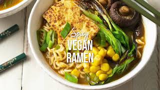 Spicy Vegan Ramen Recipe ⁠ [upl. by Kurland958]