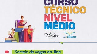 Sorteio de vagas para curso técnico  PRONATEC [upl. by Terrilyn638]