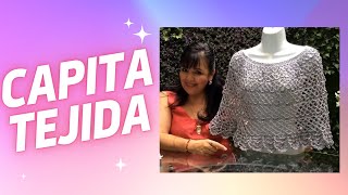 CAPITA TEJIDA EN GANCHO O CROCHET 🤍🤍 MUY FÁCIL Y RÁPIDO  LAURA CEPEDA capita [upl. by Eidod467]