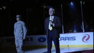 Minnesota Wild pay Tribute to Jean Béliveau  Canadian Anthem in french 20141203 [upl. by Cinderella]