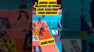 Jumping Smash Megatron Selalu Bikin Lawan Ambyar😁 shortsfeed volleyball fypシ゚ viral trending [upl. by Robinett368]