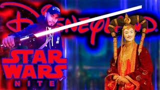 Disneylands Star Wars Nite 2023 NEW Food Characters and Fireworks Disneyland Vlog [upl. by Yadnil]