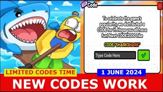 NEW CODES🦈Shark bite simulator ROBLOX  LIMITED CODES TIME  JUNE 1 2024 [upl. by Flavian]