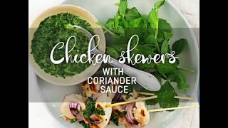 Chicken Skewers with Coriander Sauce [upl. by Boyse]