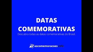 Datas comemorativas e feriados do Brasil atual [upl. by Swec949]