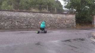 Huffys GREEN MACHINE wet road drifting [upl. by Latton]