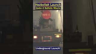 Hezbollah Launched Qader2 Ballistic Missile Underground Launch [upl. by Noeled143]