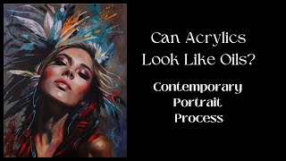 Acrylic Portrait Painting Tutorial with Skin Tone Mixes [upl. by Janik]