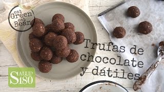 Trufas de dátil y cacao  Salud180 [upl. by Anawk551]