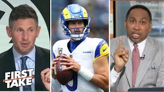 FIRST TAKE  Stephen A quotSHOCKEDquot Dan saying Matthew Stafford amp Rams can win Super Bowl this season [upl. by Ayojal]