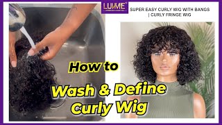 How to Wash amp Define Curly Wig丨Straight Out of Box丨LUVME HAIR [upl. by Erdnaed]