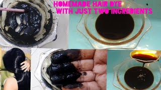 White hair to black hair in 1 wash 2 ingredients se banayinge hair dyehairdye haircare [upl. by Flita691]