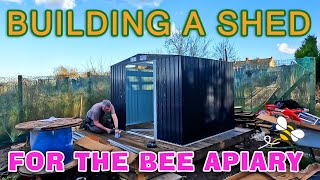 Building a Shed for the Bee Apiary [upl. by Llerrom]