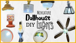 DIY miniature dollhouse lights Vol6 1970’s cottage cheapeasy crafts [upl. by Procter]