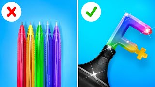 EASY amp COOL SCHOOL HACKS  Simplify Your Life Clever DIY Tricks amp Fun Crafts By 123 GO Like [upl. by Clie]