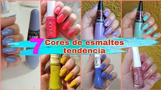 7 cores de esmaltes tendências pra usar na primavera verão 2021 2022 [upl. by Oza347]