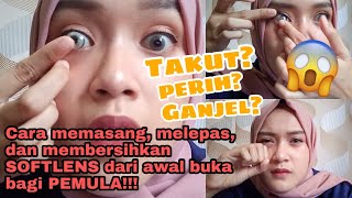 WAJIB NONTON CARA MEMASANG SOFTLENS BAGI PEMULA [upl. by Oiluig]