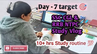 SSC CGL Study Vlog🎯Day7 target🔥RRBNTPCmotivationdayinthelifeofsscaspirantexamvlogssctrending [upl. by Ntisuj761]