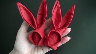 Origami Hase aus Servietten zu Ostern  sehr schnell gemacht  Freude für Kinder [upl. by Eram601]