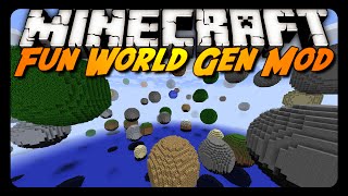 Minecraft Mod Review FUN WORLD GENERATION [upl. by Lyrradal643]