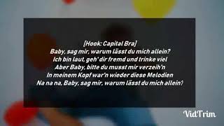 Capital Bra feat Juju  MelodienprodThe Cratez Lyrics [upl. by Ahso]